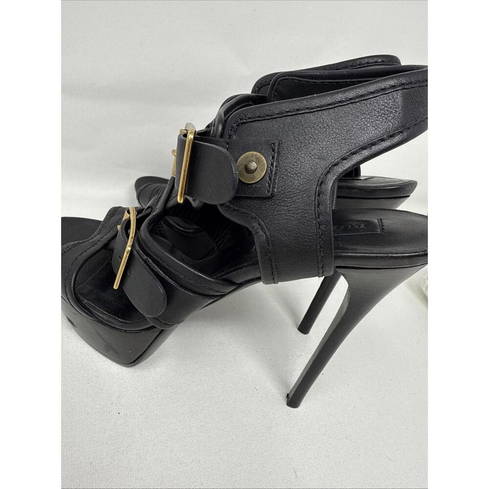 New Burberry Strappy Leather Heels Sandals 39 - Picture 4 of 16